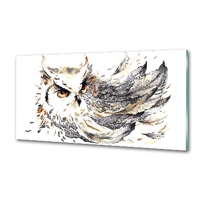 Panel szklany do kuchni Sowa