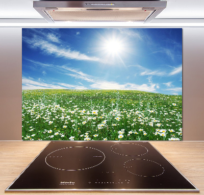 Panel szklany do kuchni Łąka