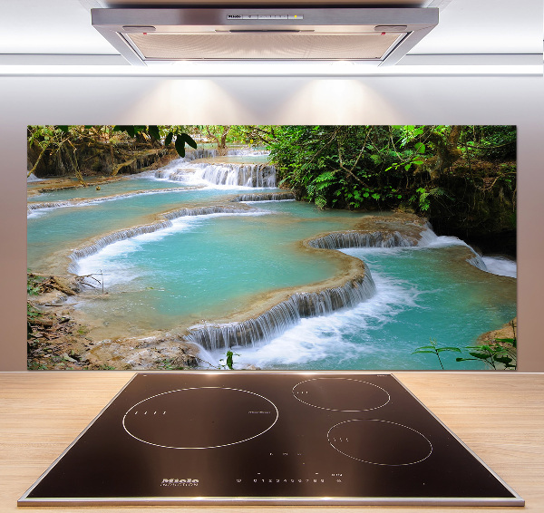 Spatplaat keuken Waterval in het bos