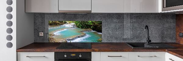 Spatplaat keuken Waterval in het bos