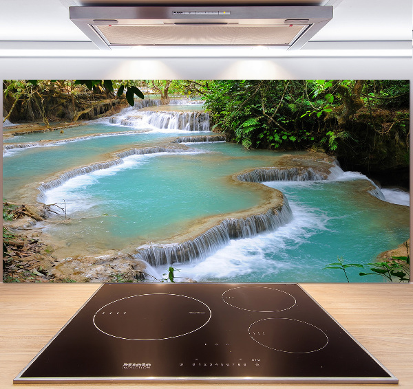 Spatplaat keuken Waterval in het bos
