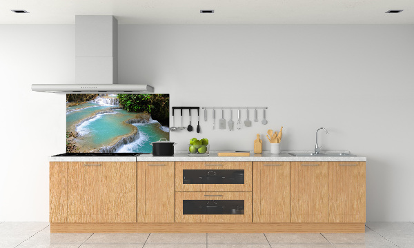 Panel do kuchni Wodospad w lesie