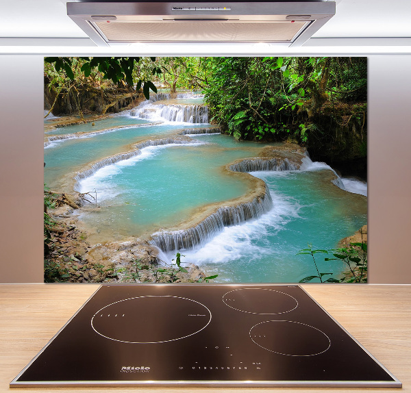 Spatplaat keuken Waterval in het bos
