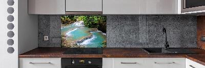 Spatplaat keuken Waterval in het bos