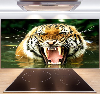 Keuken achterwand Brullende tijger