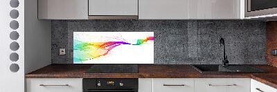 Glazen achterwand keuken Kleurrijke abstractie