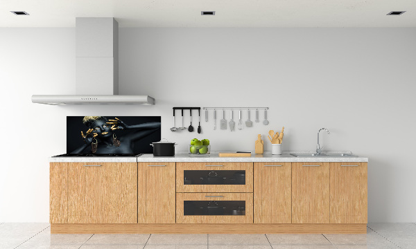 Glazen achterwand keuken Vrouw in het zwart