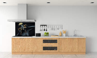 Glazen achterwand keuken Vrouw in het zwart