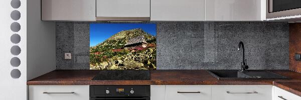 Glazen achterwand keuken Herdershut in het dal