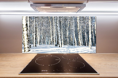 Keuken achterwand Bos in de winter
