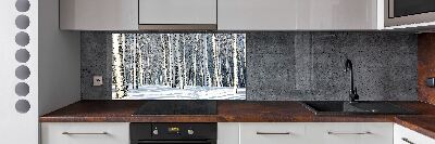 Keuken achterwand Bos in de winter