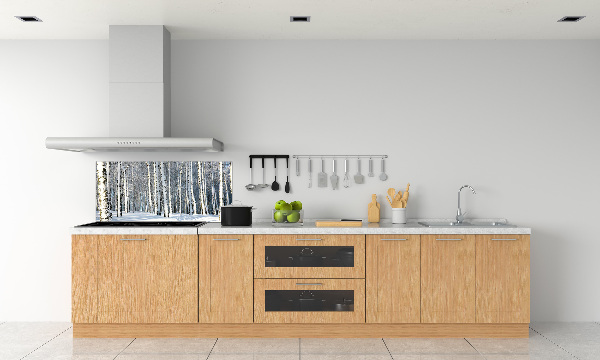 Keuken achterwand Bos in de winter