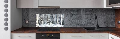 Keuken achterwand Bos in de winter