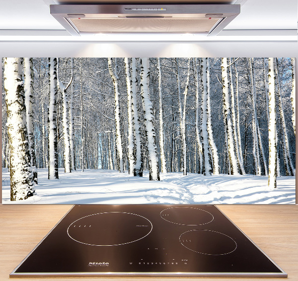 Keuken achterwand Bos in de winter