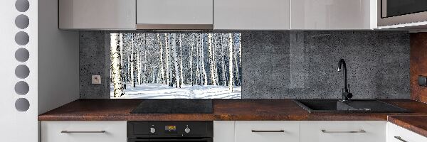 Keuken achterwand Bos in de winter