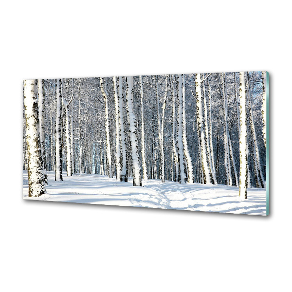Keuken achterwand Bos in de winter