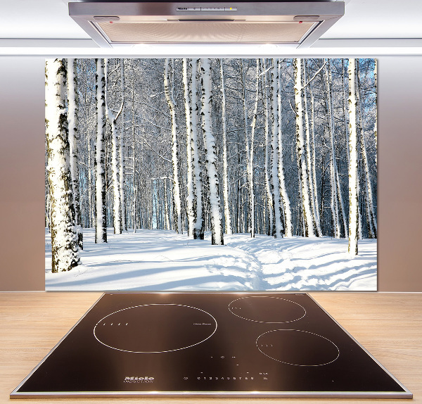 Keuken achterwand Bos in de winter