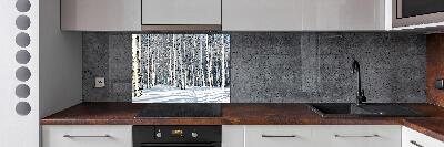 Keuken achterwand Bos in de winter