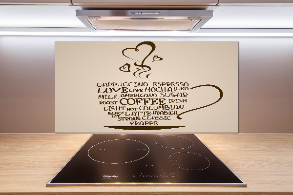 Spatscherm keuken Een kopje koffie