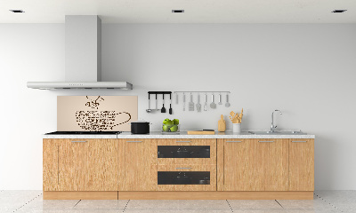Spatscherm keuken Een kopje koffie