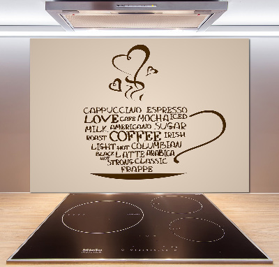 Spatscherm keuken Een kopje koffie