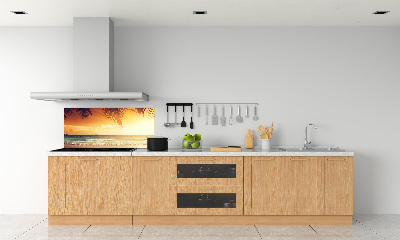 Spatscherm keuken Tropisch strand