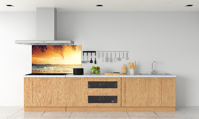 Spatscherm keuken Tropisch strand