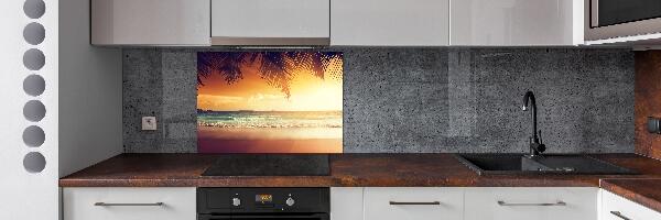 Spatscherm keuken Tropisch strand