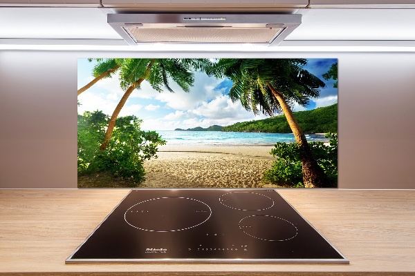 Spatplaat keuken Palmbomen op het strand