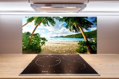 Spatplaat keuken Palmbomen op het strand