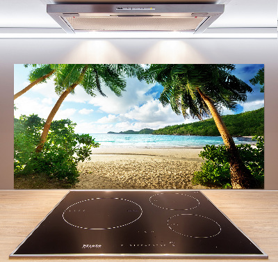Spatplaat keuken Palmbomen op het strand