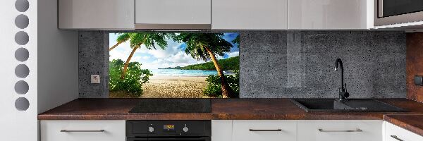 Spatplaat keuken Palmbomen op het strand