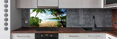 Spatplaat keuken Palmbomen op het strand