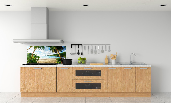 Spatplaat keuken Palmbomen op het strand
