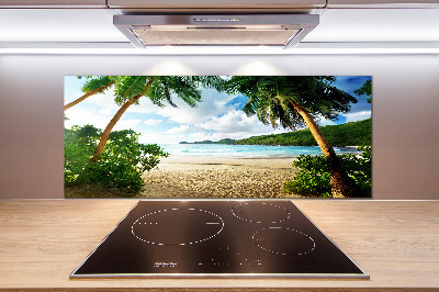 Spatplaat keuken Palmbomen op het strand