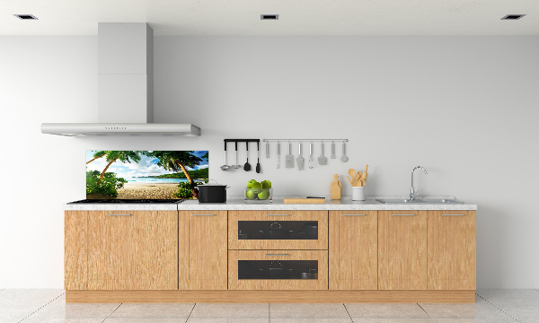 Spatplaat keuken Palmbomen op het strand