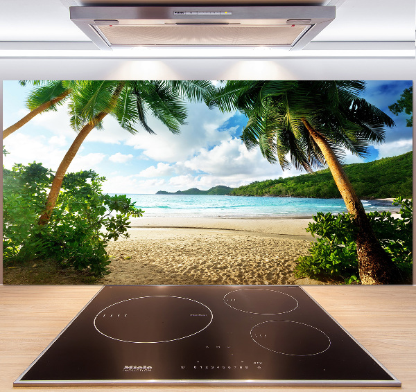 Spatplaat keuken Palmbomen op het strand