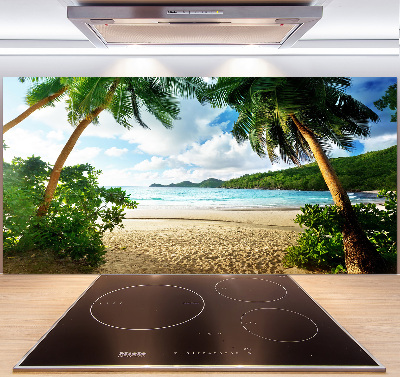 Spatplaat keuken Palmbomen op het strand