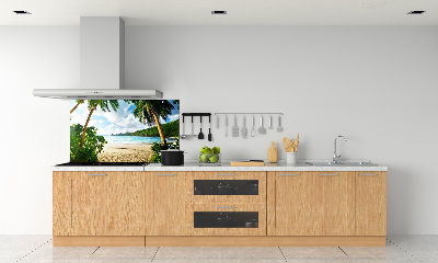 Spatplaat keuken Palmbomen op het strand