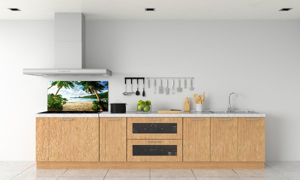Spatplaat keuken Palmbomen op het strand