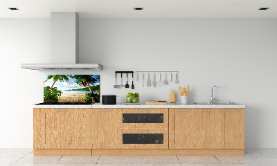 Spatplaat keuken Palmbomen op het strand