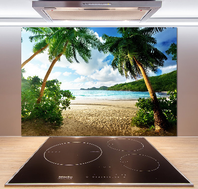 Spatplaat keuken Palmbomen op het strand