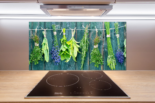 Spatscherm keuken Kruiden aan een touwtje