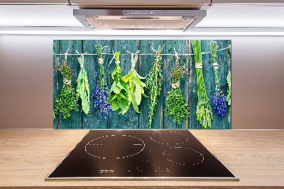 Spatscherm keuken Kruiden aan een touwtje