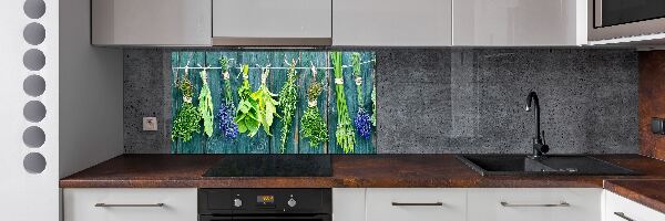 Spatscherm keuken Kruiden aan een touwtje