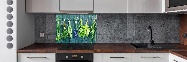 Spatscherm keuken Kruiden aan een touwtje