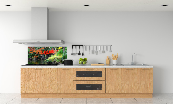 Achterwand keuken Japanse tuin