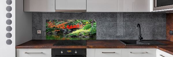 Achterwand keuken Japanse tuin