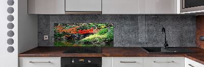Achterwand keuken Japanse tuin