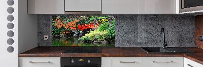 Achterwand keuken Japanse tuin